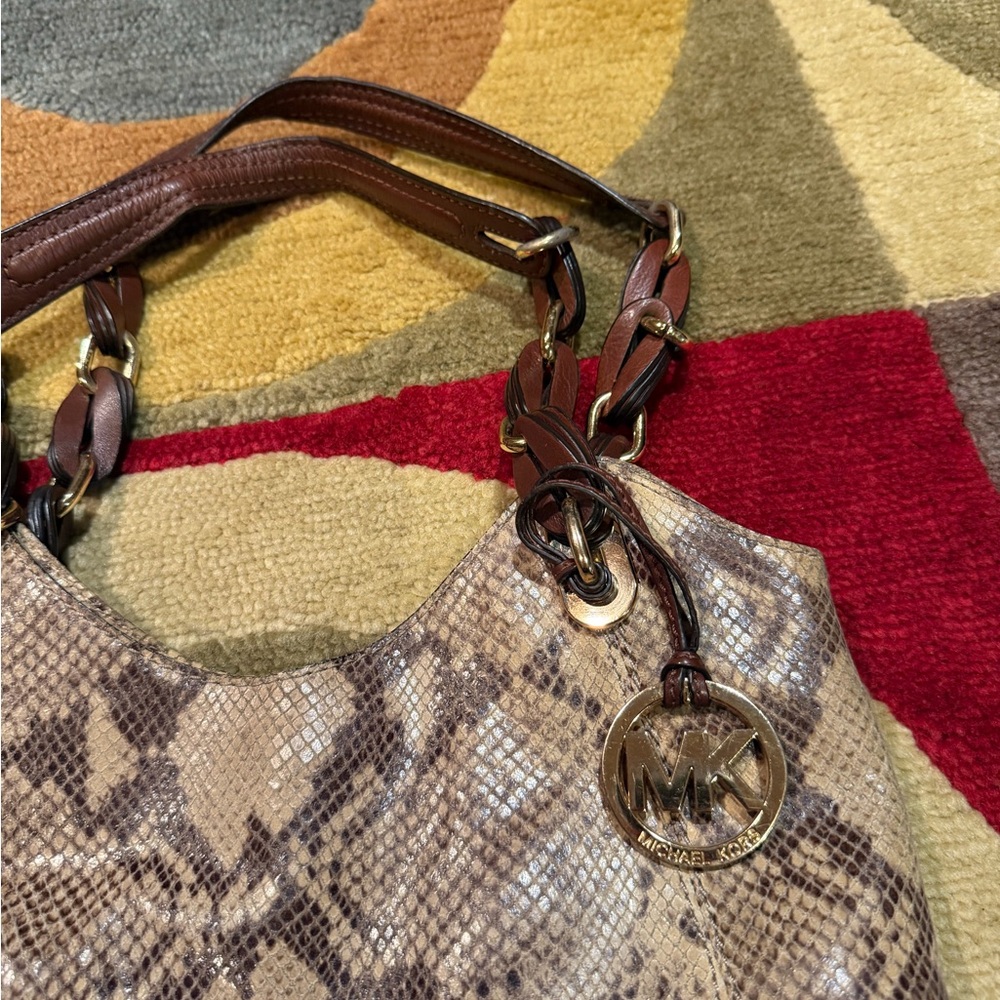 Michael Kors Python Snakeskin Embossed Leather Sh… - image 2